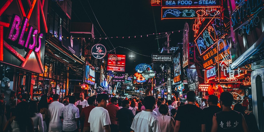 Explore Bangla Walking Street - one of the places to enjoy the nightlife in Patong Beach.