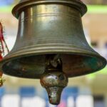 An image of temple bell in one of the sacred temple of Guwahati, in the state of Assam.