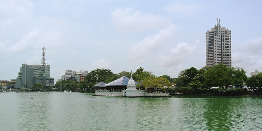 Beira Lake, a significant landmark in the capital city of Sri Lanka, offers scenic views.