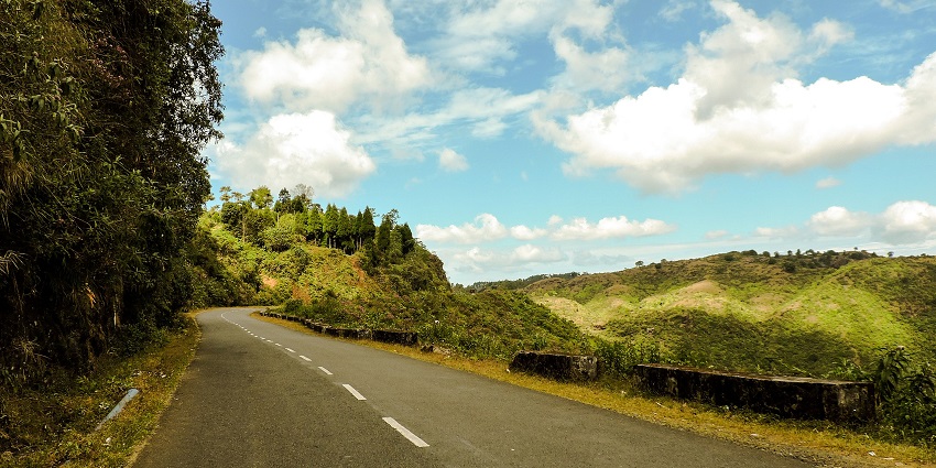 A picture of a road in Shillong near the music festival location