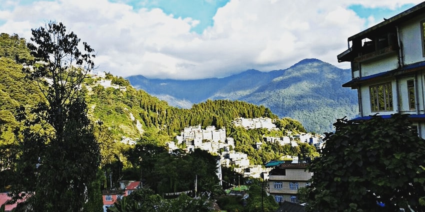 Beautiful hill station visible from Gangtok