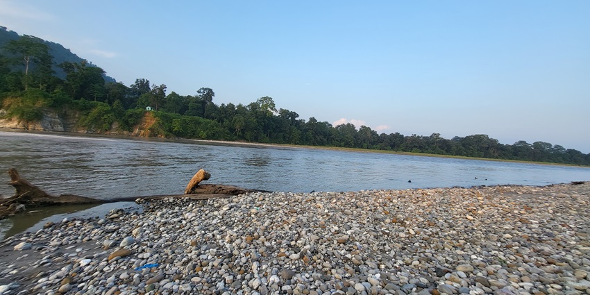 The Bhalukpong River site is a scenic spot with lush greenery and serene river views.