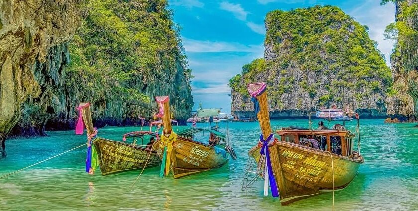 Scenic view of the amazing lagoons which should be on your Thailand tourist places list