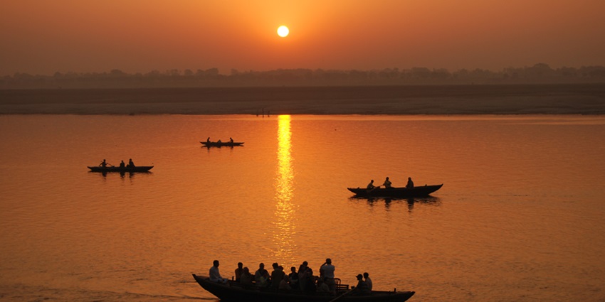 Boat rides in the beautiful river during sunset—Laokhowa Wildlife Sanctuary, Assam
