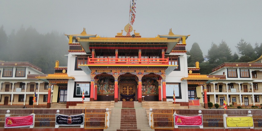 A view of the Bomdila Buddhist Monastery, one of the top monasteries in Arunachal Pradesh.