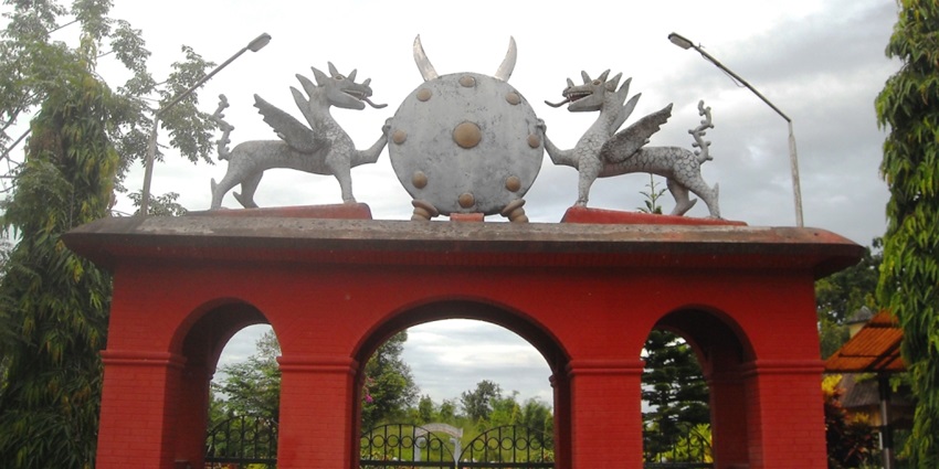Snapshot of the entrance of Lachit Borphukan’s Maidam in Jorhat- Things to do in Jorhat