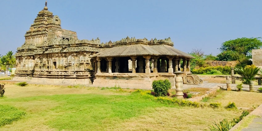 The panoramic snapshot of an ancient historic Hindu temple dedicated to the lord Brahma