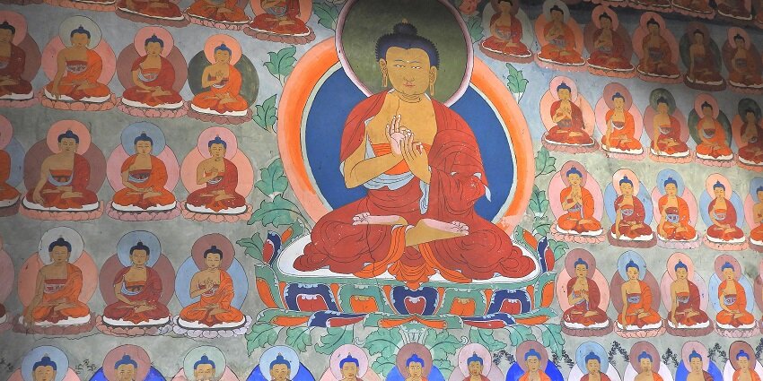 There are a variety of Buddha paintings, murals and other artwork decorated amidst the monastery.