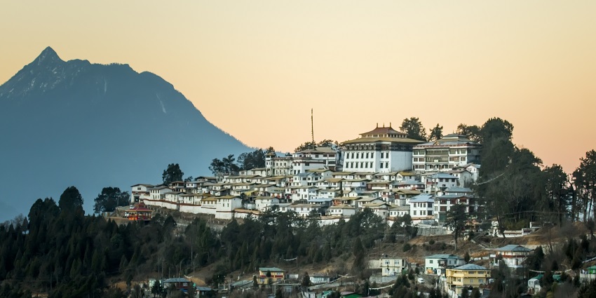 Snapshot of the monastery amidst the hills one of the best places to visit in Tawang