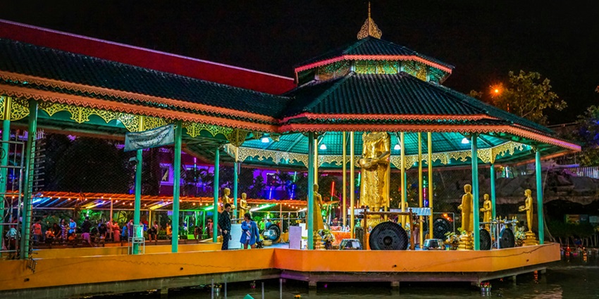 Buddhist temple in Nonthaburi with intricate architecture - places to visit near Bangkok