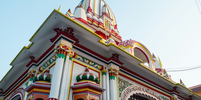 A low-angle view of the iconic Bugga Rameswara Swamy Temple in Andhra Pradesh.