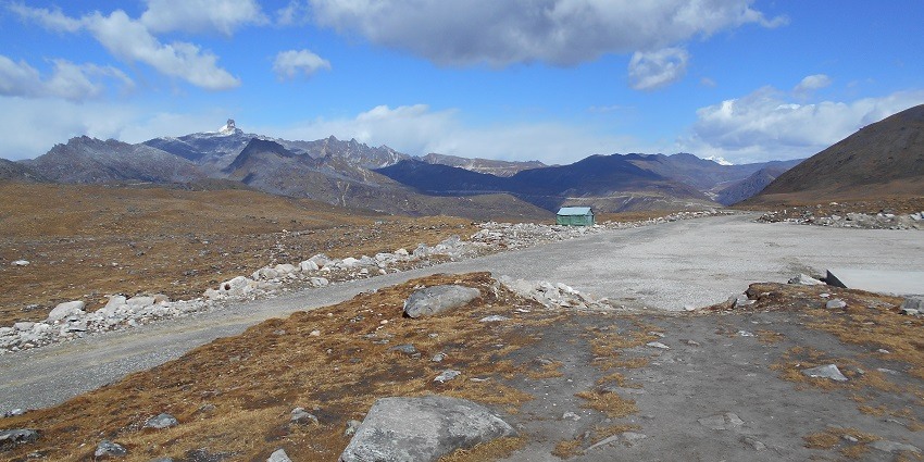 Scenic snapshot of the Bumla pass trek under the clear sky–Places to visit in Tawang