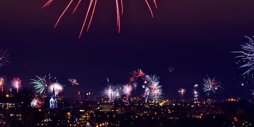 Snapshot of the scenic New Year lighting up for the celebration in Dubai