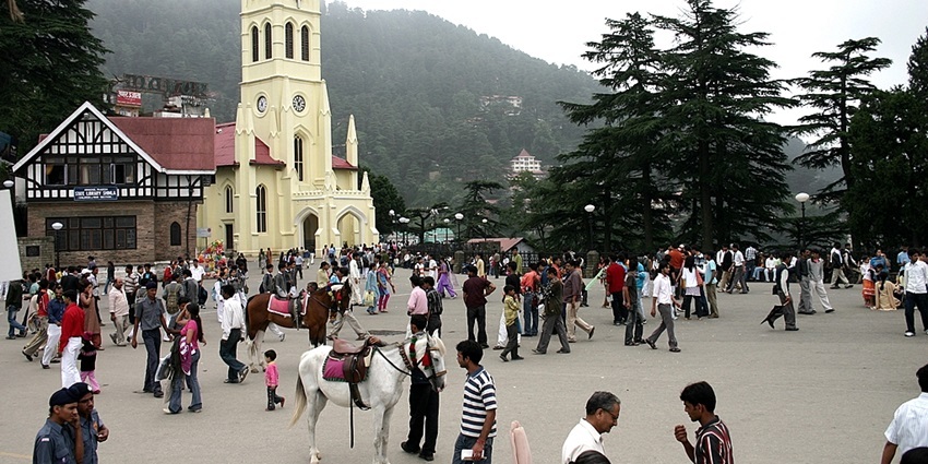 Shimla is one of the most famous tourist places to visit in Himachal in May due to its cultural local life