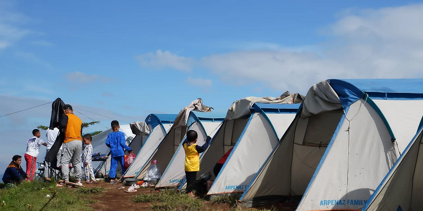 Camping provides beautiful settings with clear skies, fresh air, and lush vegetation.