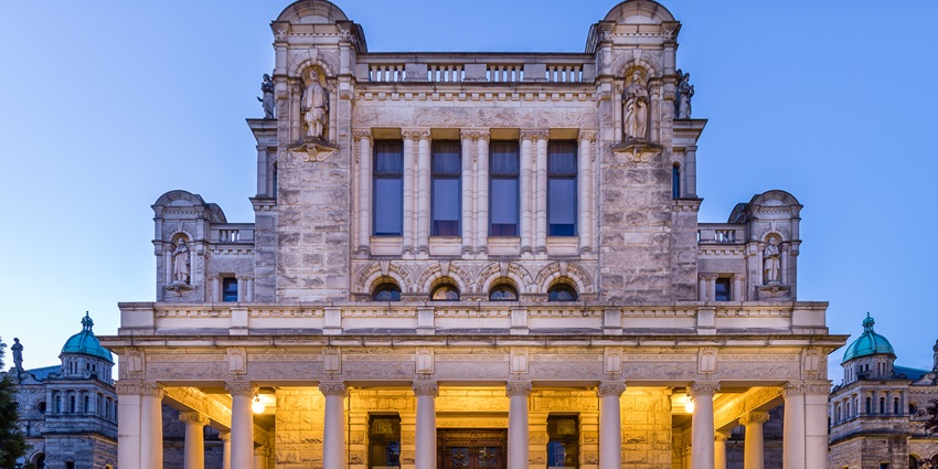 An image of the popular British Columbia Parliament Building, Victoria, British Columbia, Canada.