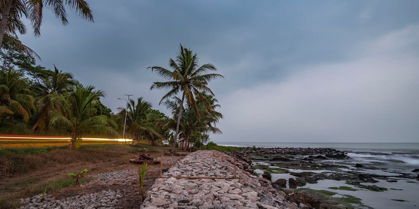 Carita Beach is one of the top Jakarta beaches with breathtaking sunsets and swaying palm trees