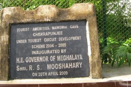 Snapshot of the beautiful entrance site of the caves in Manipur amidst the lush forest