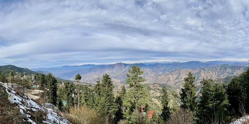 A glimpse of a hill station in Himachal Pradesh, famous for the Chail Palace and scenic views