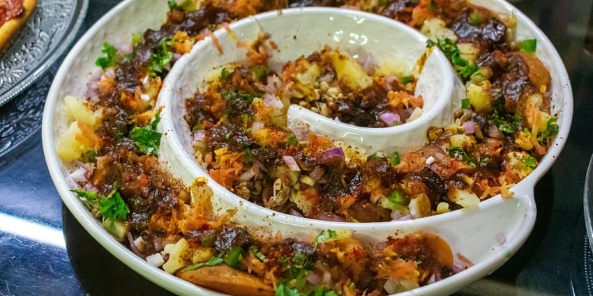Chana Chaat with chutney is a very popular street food in Shimla among the locals.