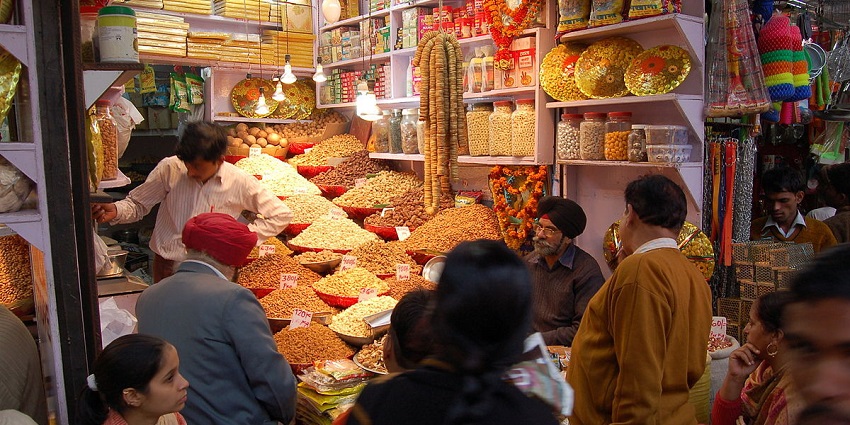 Chandani Chowk offers exciting things to do in Delhi like shopping and trying street food.