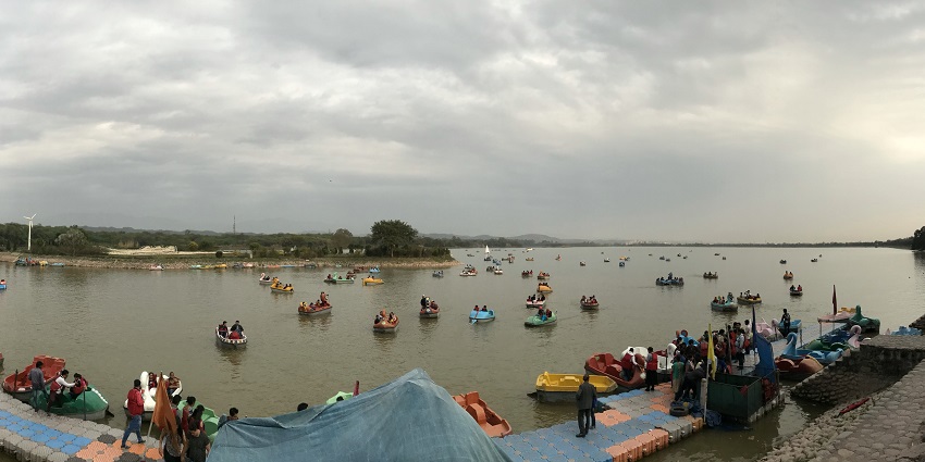 The beautiful Sukhna lake - one of the best places to visit in September near Delhi