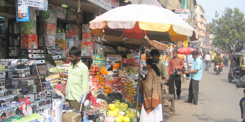 Shop for interesting souvenirs at the famous Chandni Chowk Market, Kolkata, India.