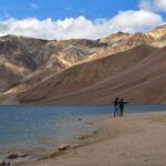 Beautiful lake located in the Chandratal Wildlife sanctuary wetlands in the Himachal