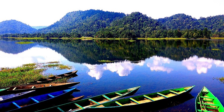 The serene Chandubi Lake is one of the best places to visit near Guwahati within 100 kms.