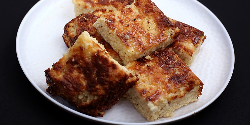 Chhena poda is one of the best food in Bhubaneswar for tourists who love sweet dishes