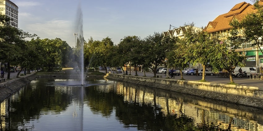 Beautiful snap of the Chiang Mai fountain, which is one of the tourist places in Thailand