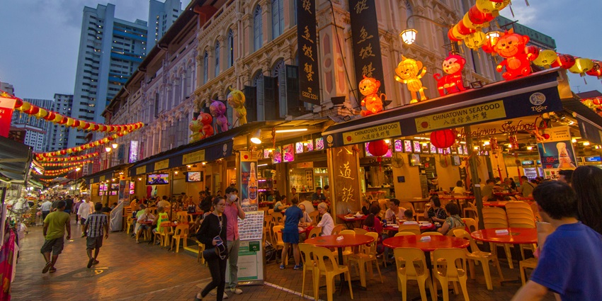 Chinatown houses cultural markets, temples, variety of eateries with a wholesome diverse atmosphere.