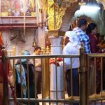 Devotees having darhsna at the durbar of Chintputni temple, a sacred haven in Himachal