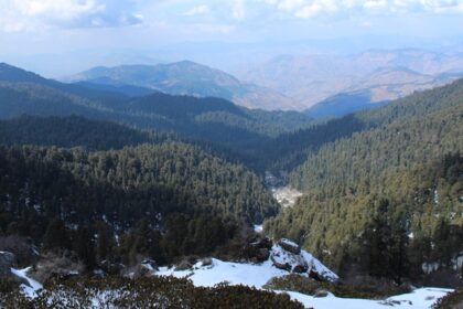 Beautiful panoramic snp of the Churdhar wildlife sanctuary from the hilltop