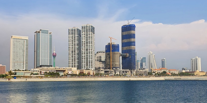 Modern Colombo skyline, a blend of historic and contemporary architecture of Tropical Lanka