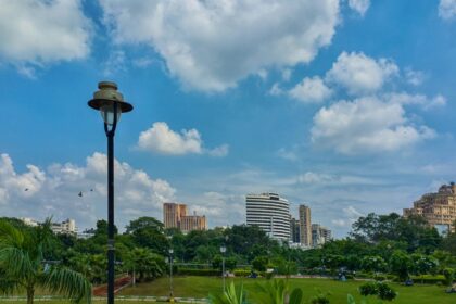 A glimpse of the iconic Connaught Place, a tourist destination and a local hotspot.