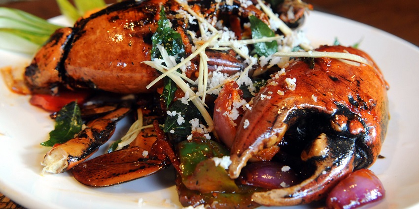 A delicious chilli crab dish famous in Kerala