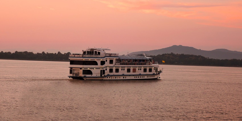 Image of an Idyllic Cruise ride on the Brahmaputra river–Things to do in Kaziranga, Assam
