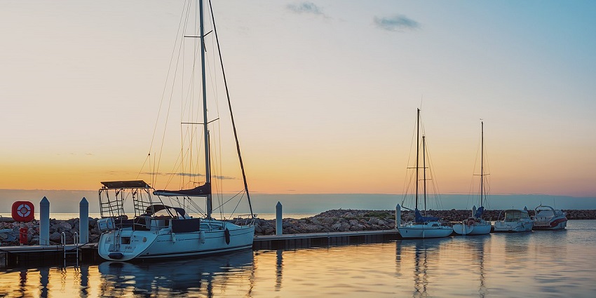The scenic beautiful sunset view on the Harbour—Best things to do in Male, Maldives