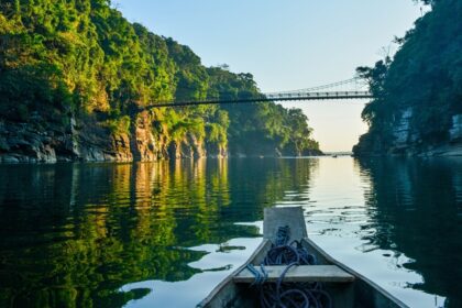 An amazing view of the pristine Dawki River, located in the state of Meghalaya, India.