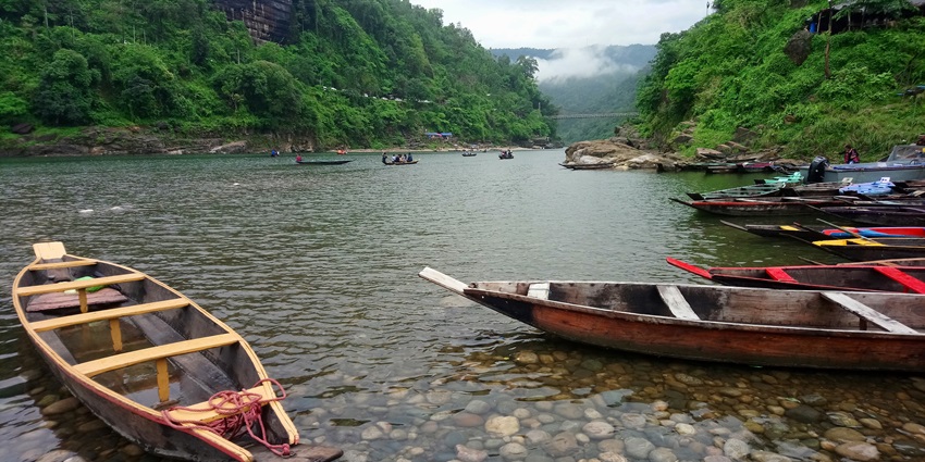 Exploring Dawki village and its calm river is one of the best things to do in Cherrapunji.
