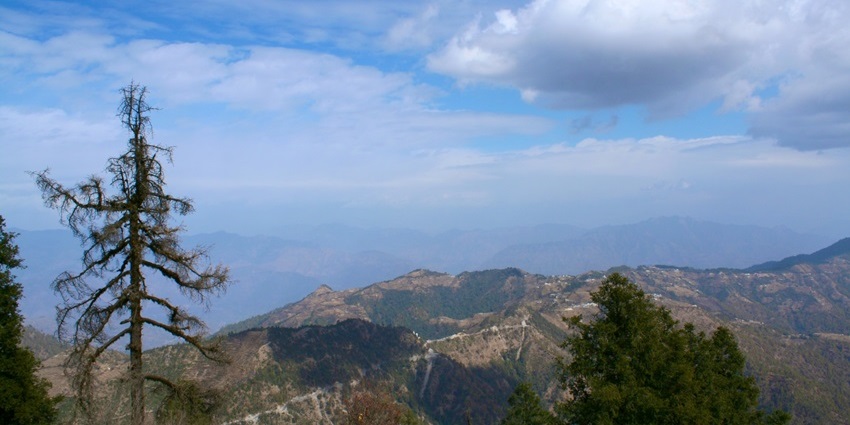 Scenic view from Dhanaulti, a serene hill station in the lap of Himalayas