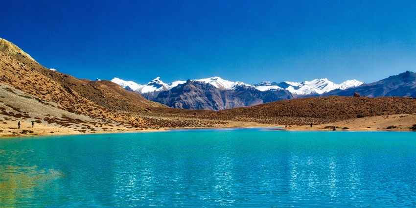 Trekking to the summit of Dhankar Lake is one of the best things to do in Spiti Valley.