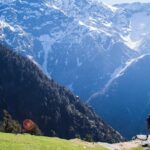 An image of a hiking trail in the Moon Peak in the Himalayas, in Mcleodgani, Dharamkot.