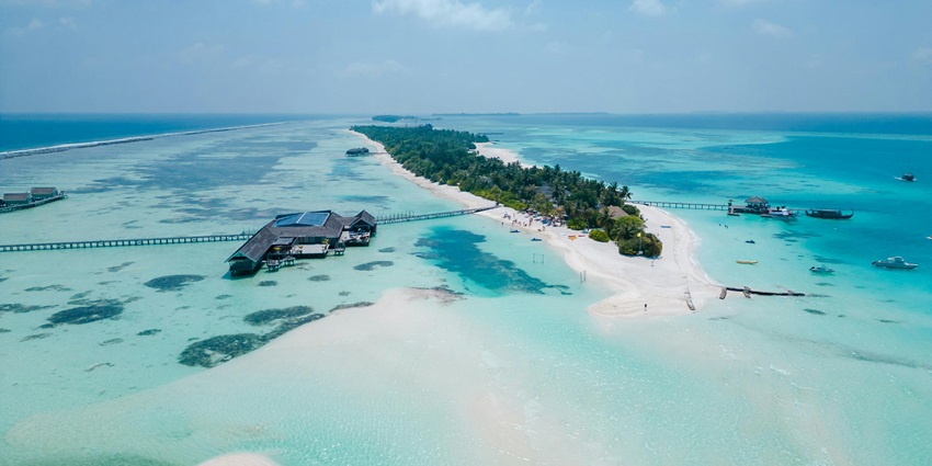 Image of Exotic Islet in Ocean -Dhigurah Beach is one of the beaches in Maldives