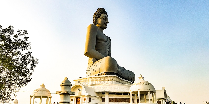 Witness the grand Dhyana Buddha Statue on your trip to the state of Andhra Pradesh.