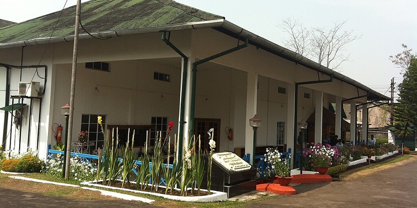 A low-angle view of the cemetery in Assam in which bodies of dead soldiers were buried.