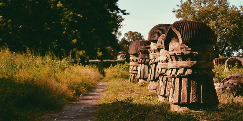 The Kachari Ruins in Dimapur, one of the best places to visit near Intanki National Park.