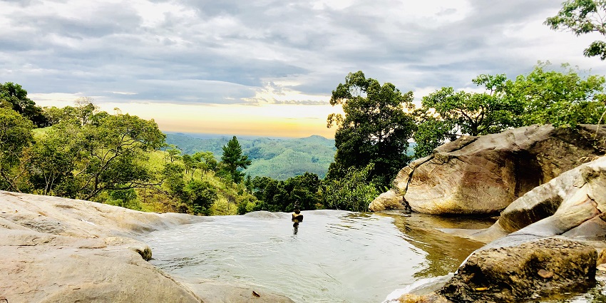 Diyaluma Falls is a popular tourist attraction offering breathtaking views to visitors.