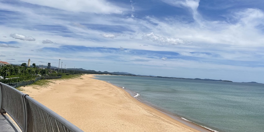 Waters meeting the sands at Doi Duong Beach, one of the top beaches in Ho Chi Minh City.